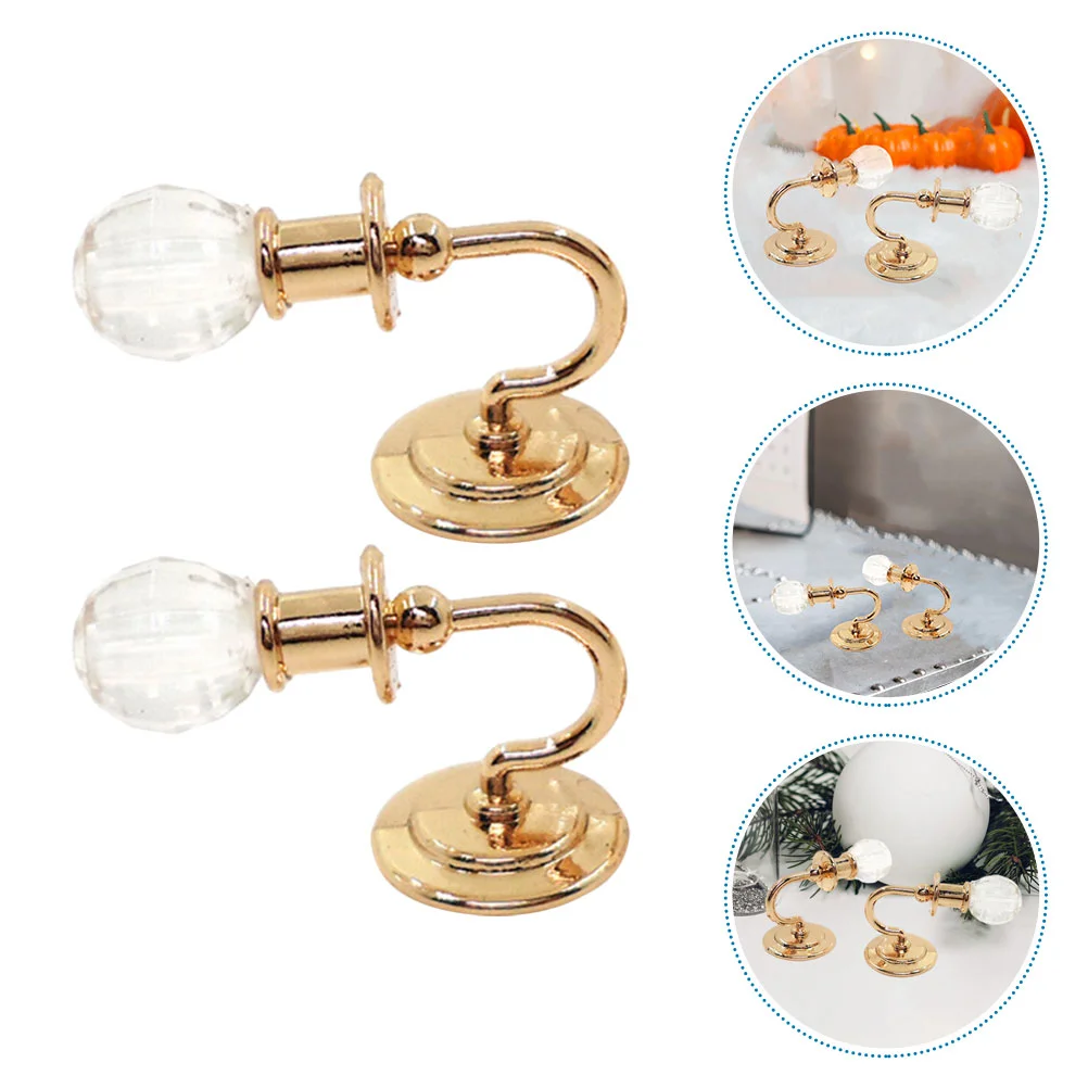 

Mini House Dollhouse Wall Light Creative Lamp Decorate Model Metal Miniature