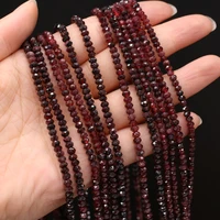 100 natural stone garnet beads loose faceted quartzs bead for jewelry making diy women necklace bracelet accessories