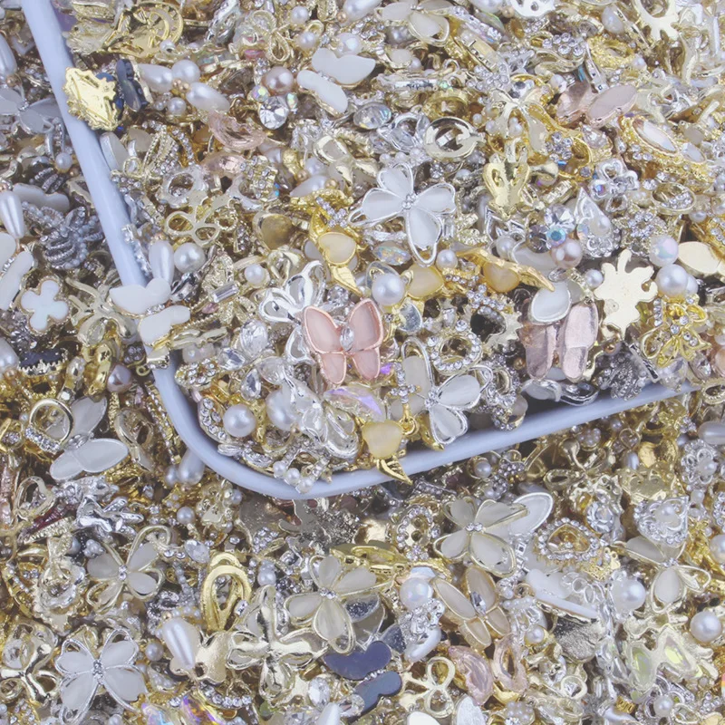 

100 шт., подвески для ногтей в виде креста