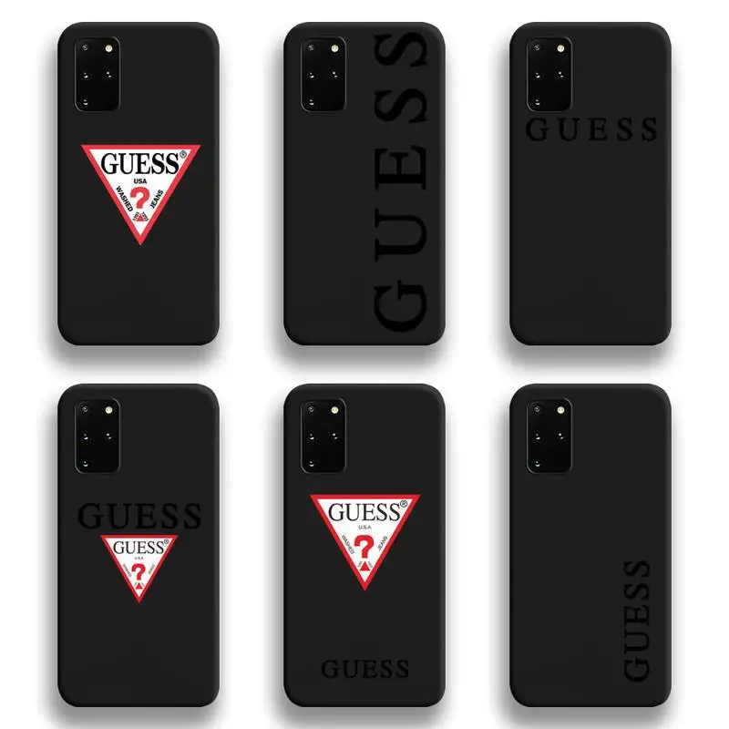 

Triangle Letter GUESS Phone Case For Samsung Galaxy S21 Plus Ultra S20 FE M11 S8 S9 plus S10 5G lite 2020