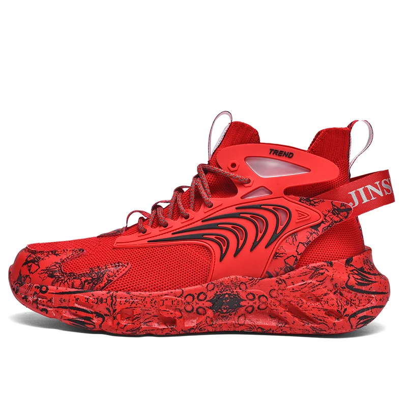 Men's Large Mesh Breathable Outdoor Sports Shoes Comfortable Running Shoes Men's Anti-skid And Wear-resistant Basketball Shoes
