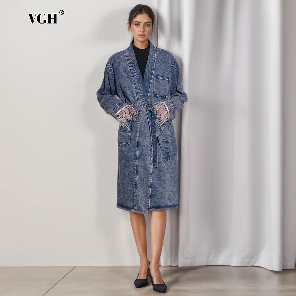 Женская Лоскутная Куртка С Перьями VGH