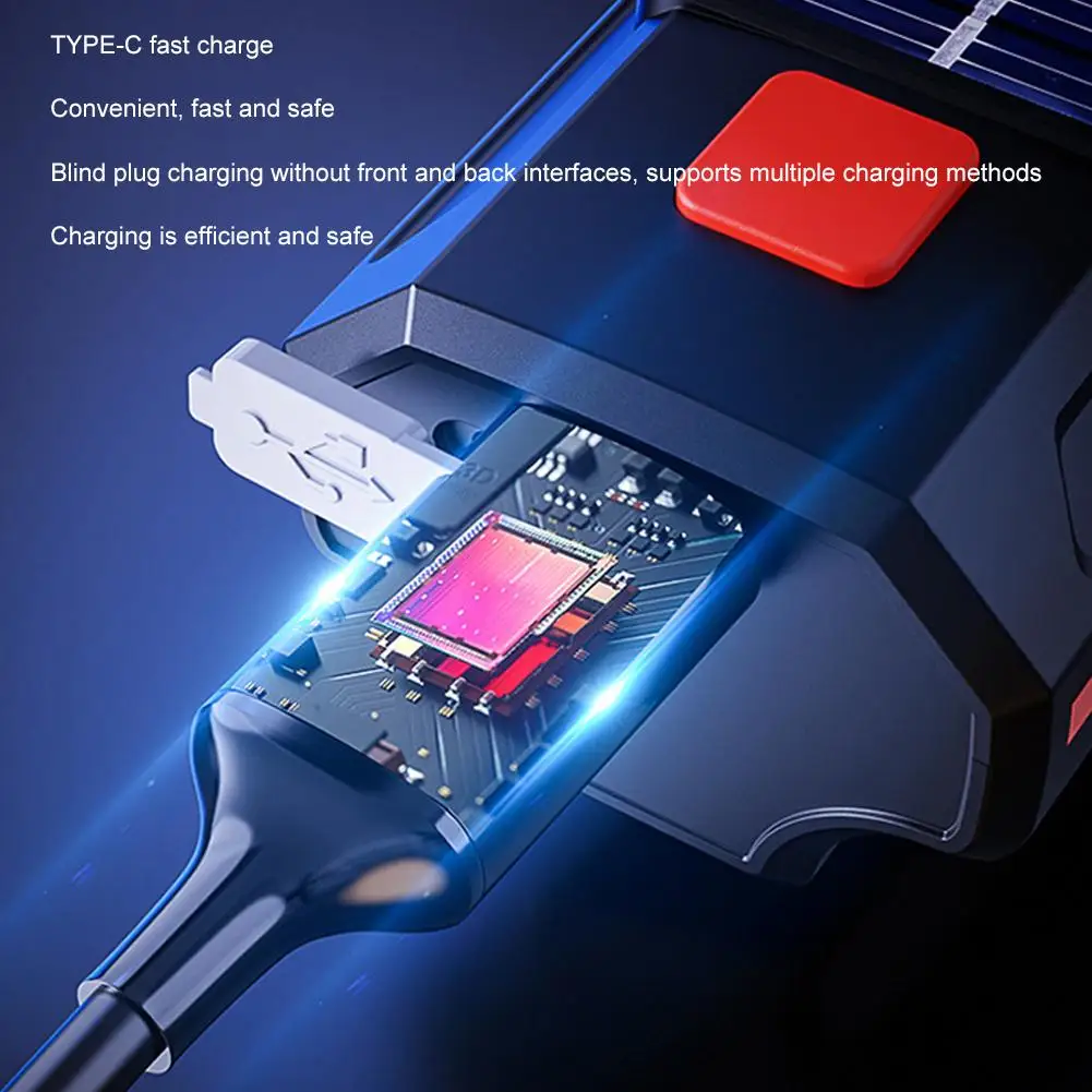 Передняя фара на солнечной батарее для велосипеда с гудком двойная лампа