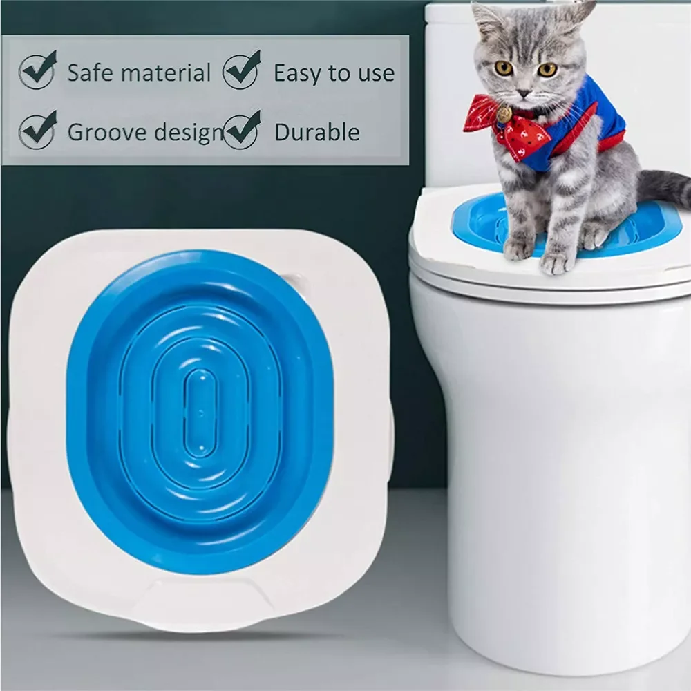 

Cat Toilet Training Kit Litter Box Puppy Cat Litter Mat Cat Toilet Trainer Toilet Pet Cleaning Cat Teach Cat to Use Toilet