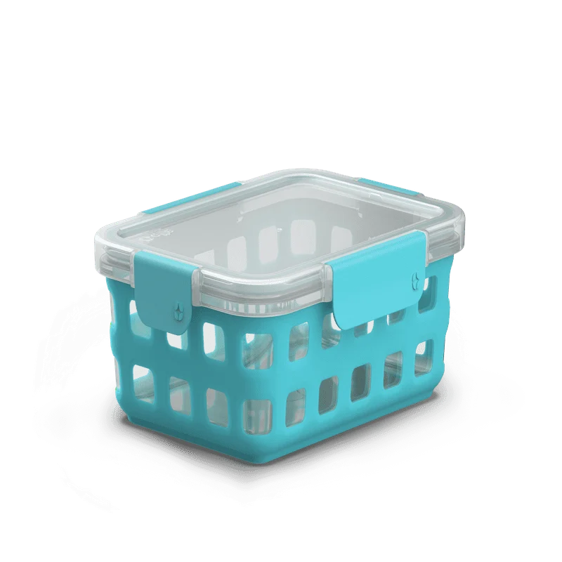 

Cup 40 Fluid Ounce Blue Duraglass Glass Food Storage Meal Prep Container Bakeware