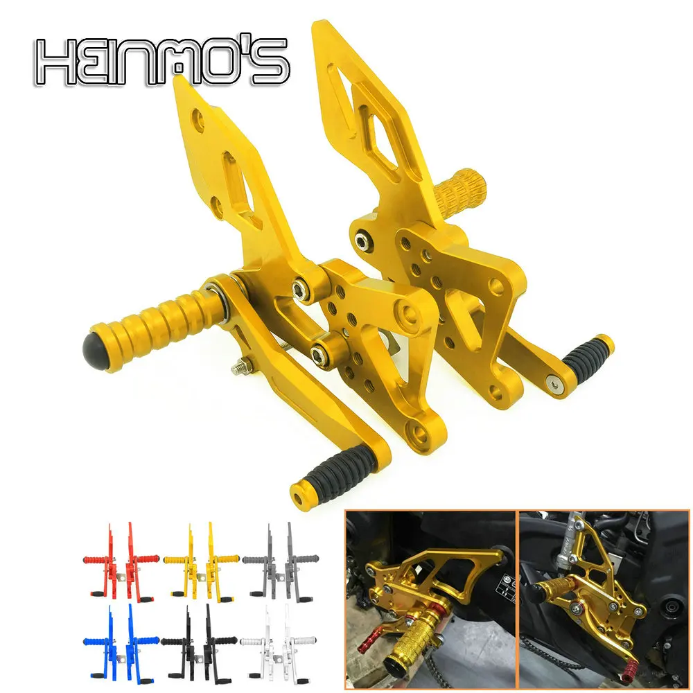 

For Yamaha YZF R25 R3 MT03 MT25 2013-2020 2021 2022 2023 Motorcycle Accessories Adjustable Rearsets Foot Pegs Footrest MT 03 25