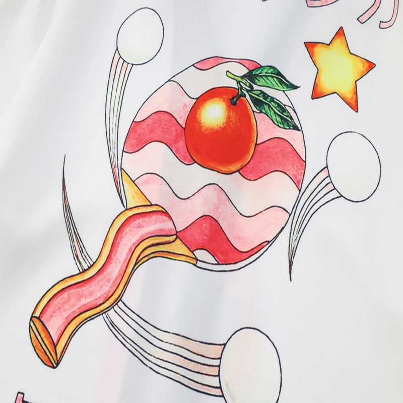 Colorful Wave Fruit Table Tennis Racket CASABLANCA Short Set Summer Men Women Hawaii Beach Tennis Club Suit