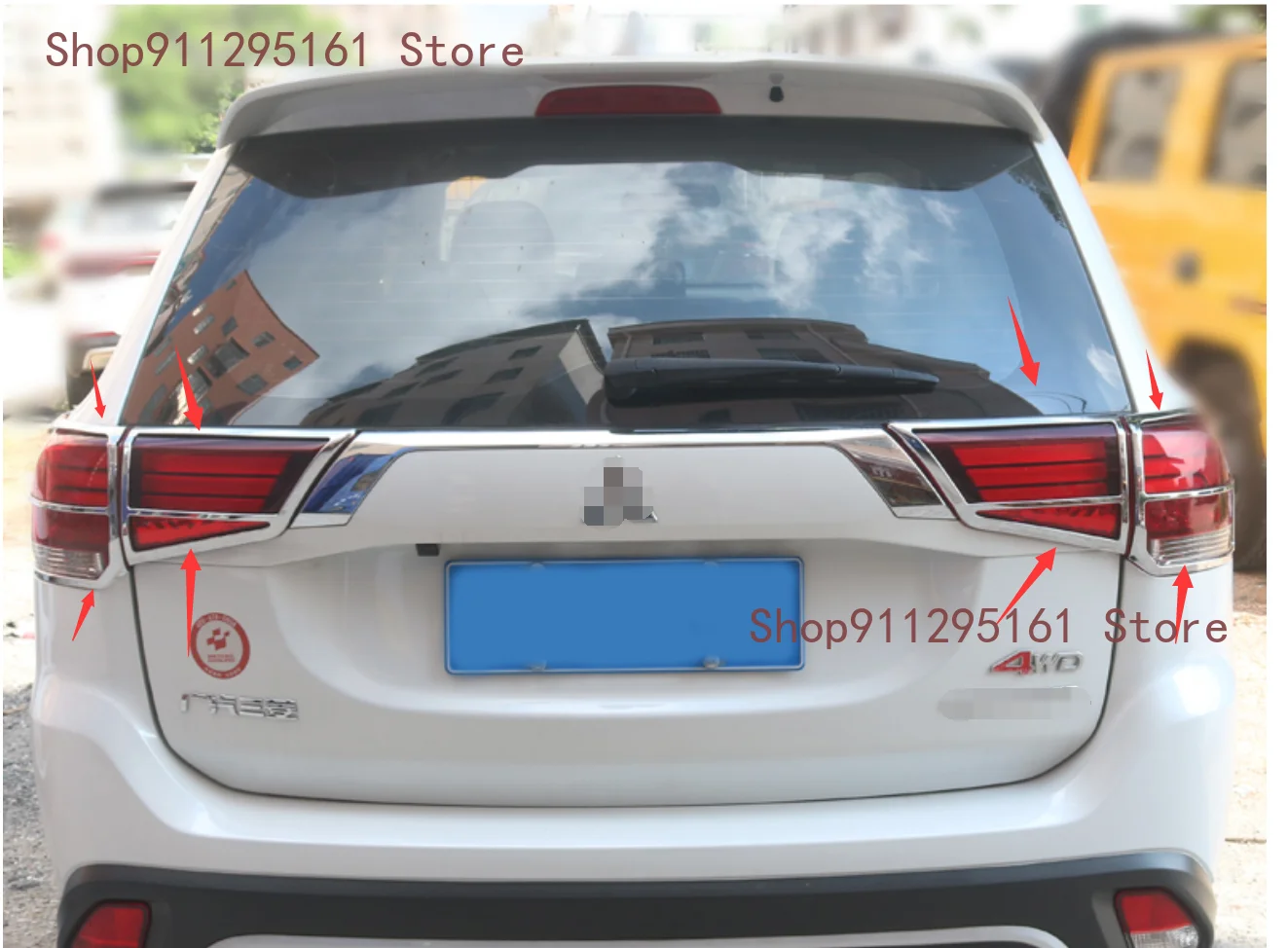 

Car ABS Chrome Before and after Tail Lights Frame Cover Protector Trim Fit For Mitsubishi Outlander 2016-2019 Decoration Styling