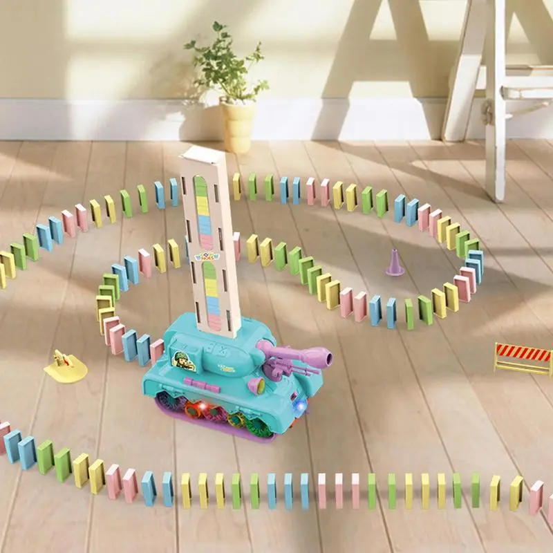 

Kids Automatic Laying Domino Train kids Dominoes Blocks Game Domino Stacking Toy Train Car Set Stacker Game Brick Blocks train