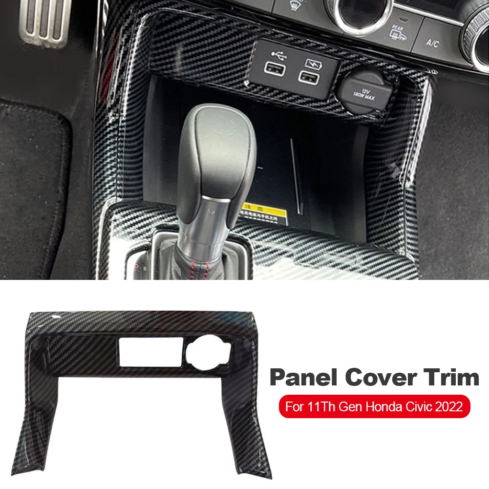 

Автомобильная Центральная панель из углеродного волокна с контролем прикуривателя, декоративные автомобильные аксессуары для 11-го поколе...