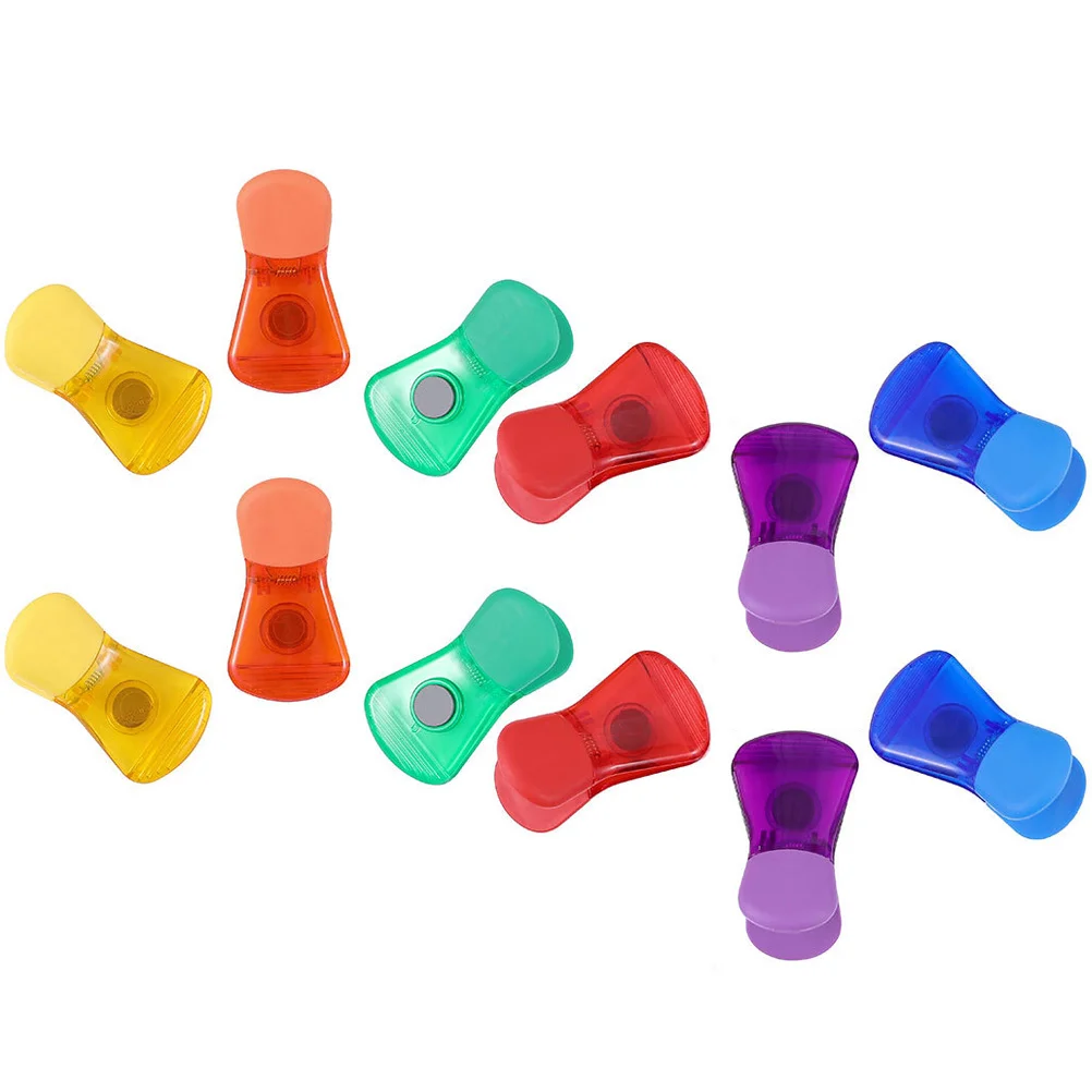 

12pcs Colorful Practical Portable Packages Clips Bag Sealer Bread Bag Clips Freezer Bag Clips