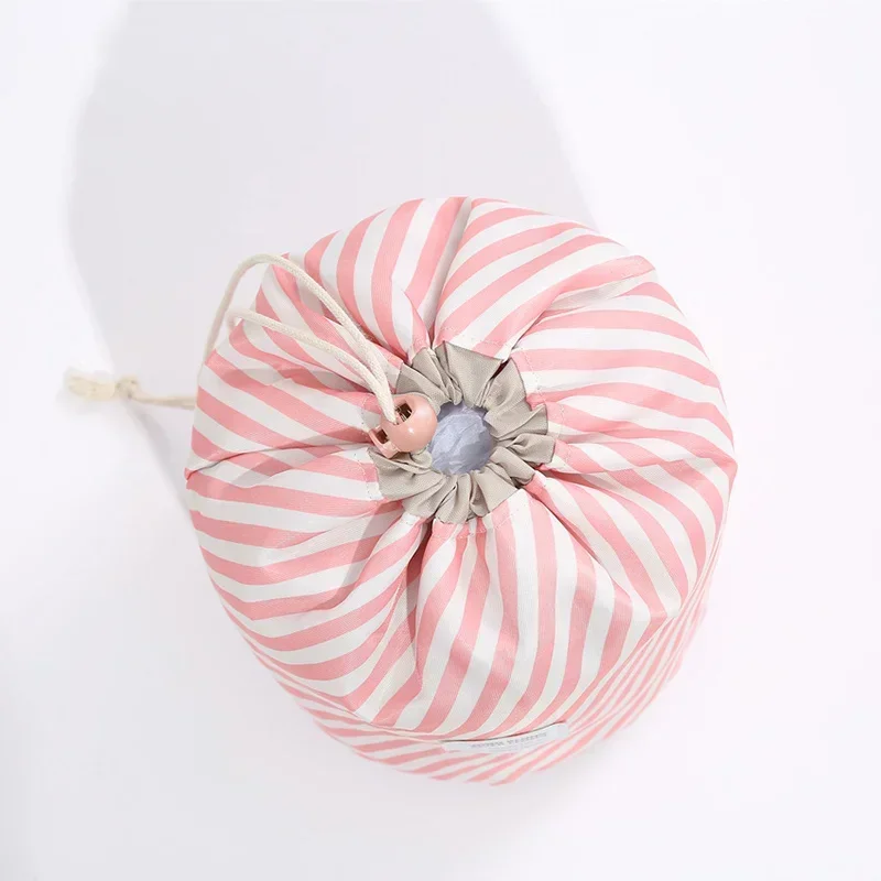 Женская модная вместительная нейлоновая косметичка дорожная в форме бочонка