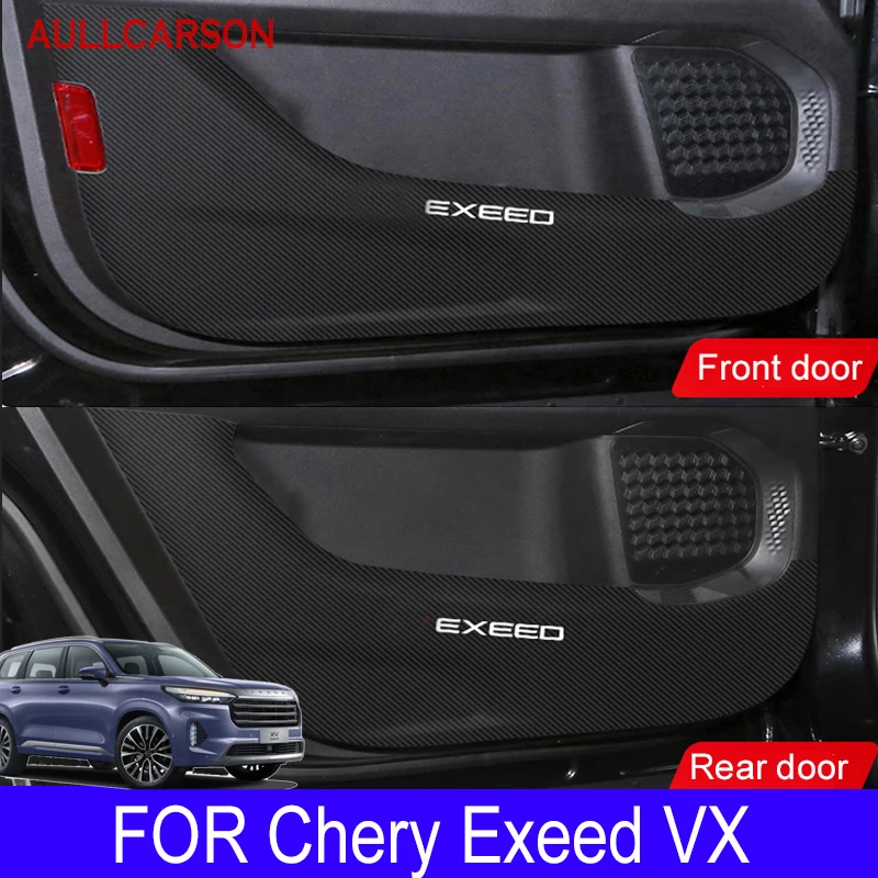 

Для Chery Exeed VX 2024 2023 кожаная дверная Противоударная защитная наклейка из ПУ углеродного волокна внутренняя боковая пленка автомобильные аксессуары