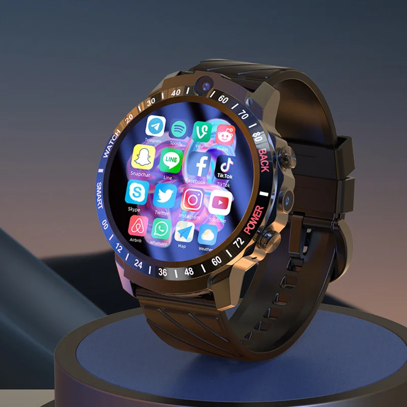 

Ajeger Sports Smart Watch Men 4GB+128G 1.6” Touch Screen 4G Full Netcom Dual Camera Fitness Smartwatch Phone Android Video Call