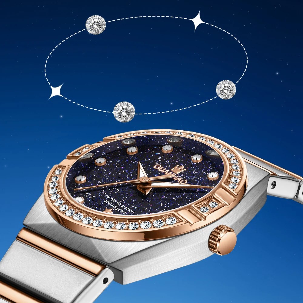 Женские кварцевые наручные часы зеркальная водонепроницаемость Простые Модные