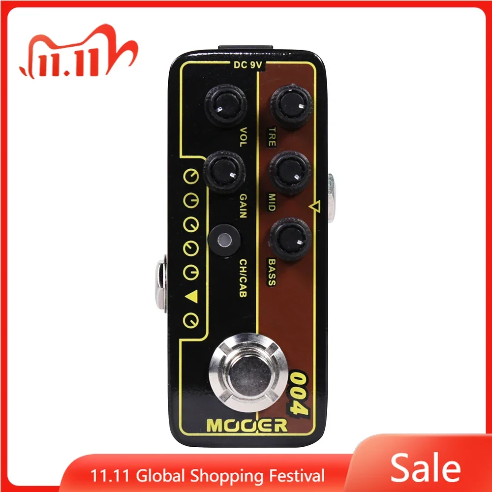

MOOER 004 Day Tripper Digital Preamp Guitar Effect Pedal Golden Classic British Sound True Bypass Guitar Parts & Accessories