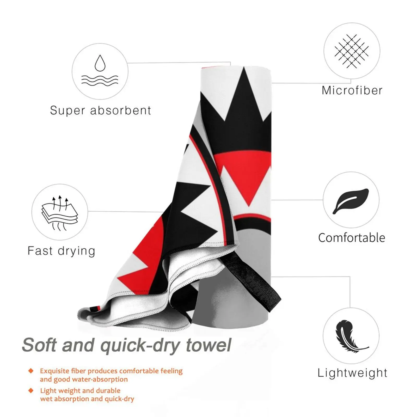 Flying Tiger Teeth Bath Towel Beach Cushion Flyinr Shark Jet Fighter | Towel/Towel Set