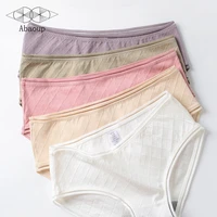 m xl cotton panties female underpants plaid large size women briefs underwear mid waist pantys lingerie 4pcsset 6 solid color