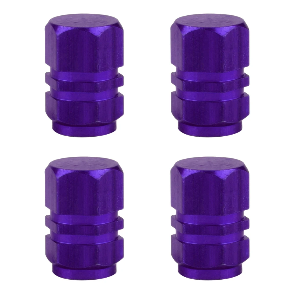 

Universal 4Pcs/set Auto Bicycle Car Tire Valve Caps Aluminum Tyre Wheel Hexagonal Ventile Air Stems Cover Airtight Rims 5 Colors