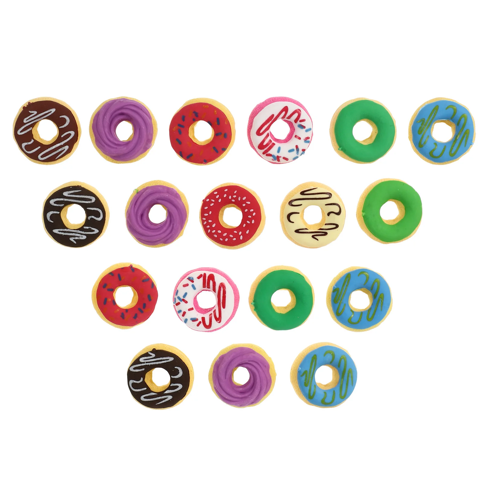 

18Pcs Decorative Doughnut Erasers Mini Donuts Erasers Kids Adorable Pencil Erasers