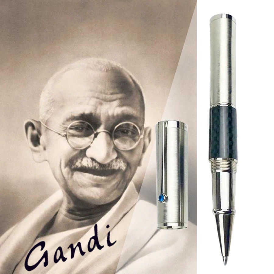 

YAMALANG MB Fountain/Rollerball Pen Luxury Classic Mahatma Gandhi Metal Writing Smooth With Serial Number