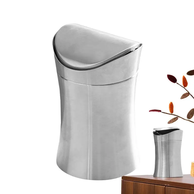 304 настольная мусорная корзина из нержавеющей стали л маленькая креативная