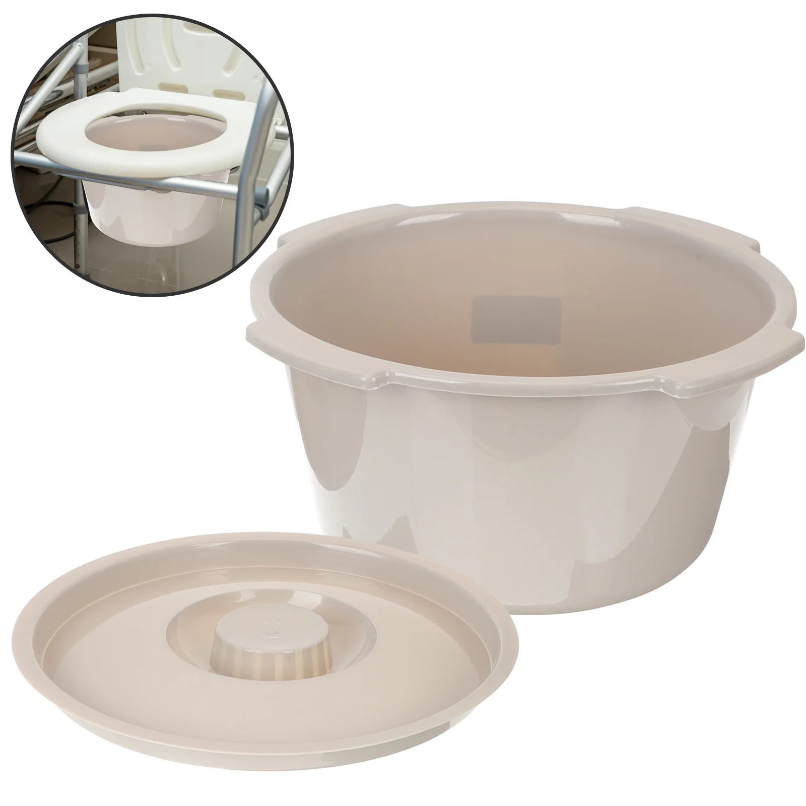 

Commode Chair Urine Bedpan Plastic Chamber Pot Outdoor Chairs Spittoon with Lid Household Pp Miss Portable Potty for Adults