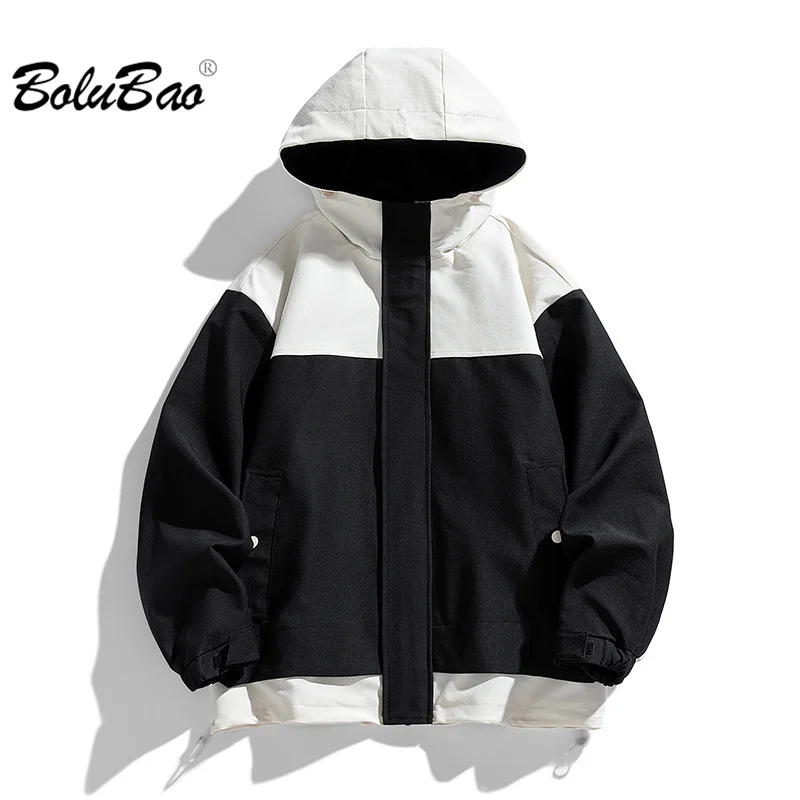 

BOLUBAO 2023, повседневная куртка для мужчин, цветная, подходящая размера плюс, пальто с капюшоном, высокое качество, дизайнерская уличная куртка для мужчин
