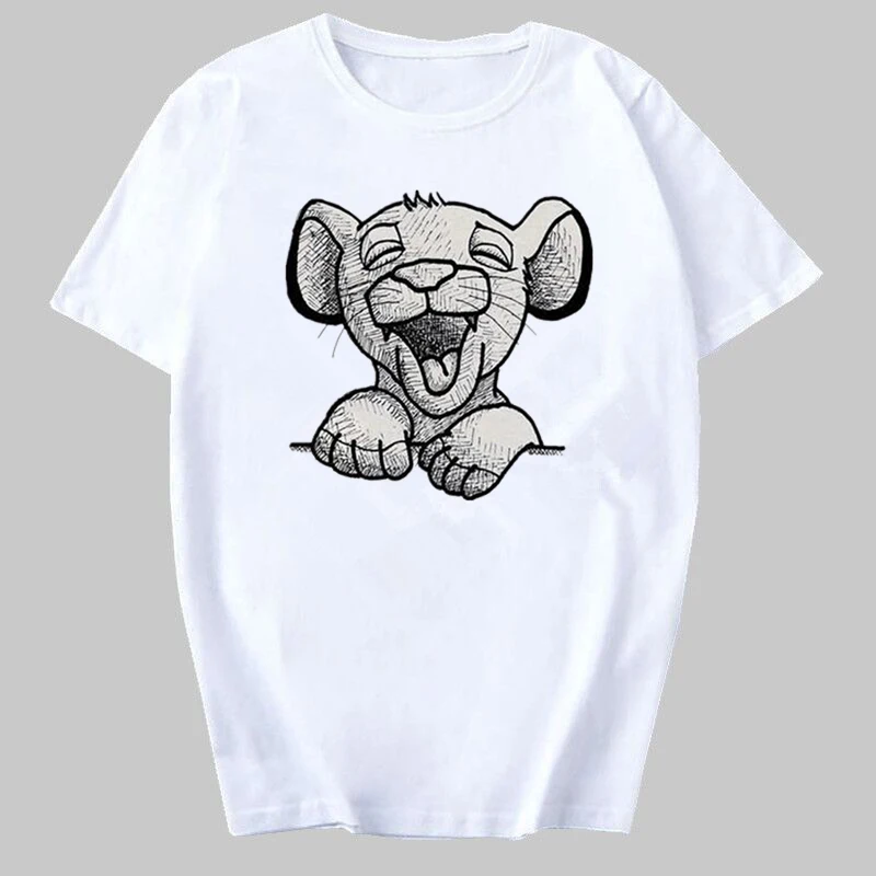 

Lion king Print T-shirts For Women Harajuku Summer T Shirt New Fashion Tops Plus Size Female T-shirt Casual Tee Woman Clothing