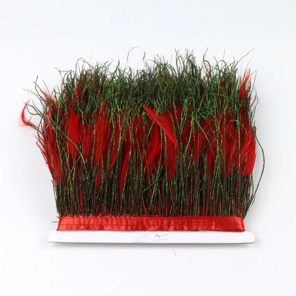 

1/5/10meter Peacock Feather Trim With Chicken Fringe Ribbon Creative Crafts 10-15cm Beautiful Plumes Trimming Diy Party Decor