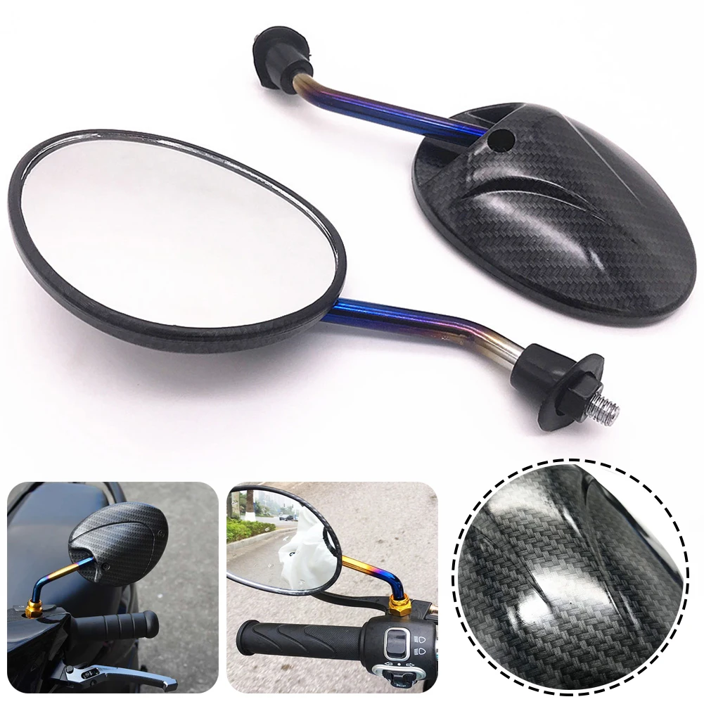 

2Pcs Motorcycle Rearview Mirror Vintage Rear View Mirror with 8mm Bolt Universal Side Mirror for Motorcycle Scooter Accessories