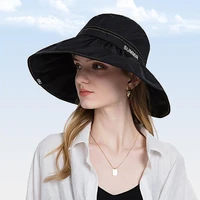 fashion solid color sun hat lightweight foldable bucket hat womens face neck protection breatha fisherman hat adjustable panama