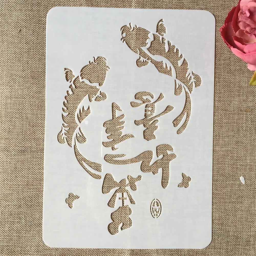 Трафареты A4 для послойного покрытия стен 29 см | Канцтовары офиса и дома