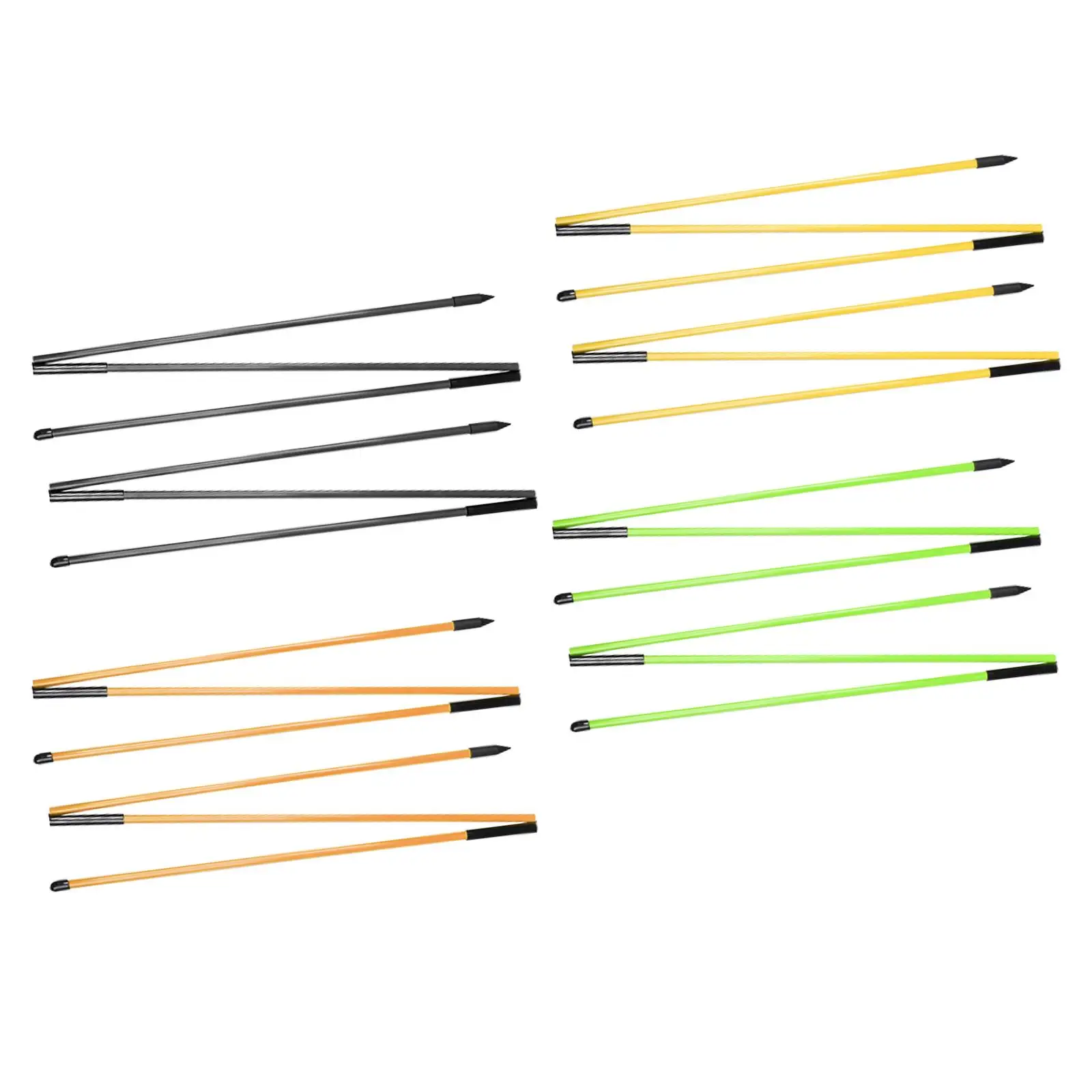 

2 Golf Alignment Training Sticks Golf Trainer 48 Inch 3 Section Foldable