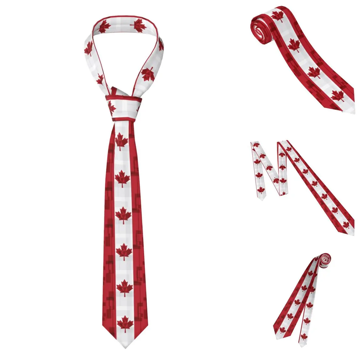 O Канада галстук для мужчин шелковый полиэстер тонкие галстуки свадебный деловой