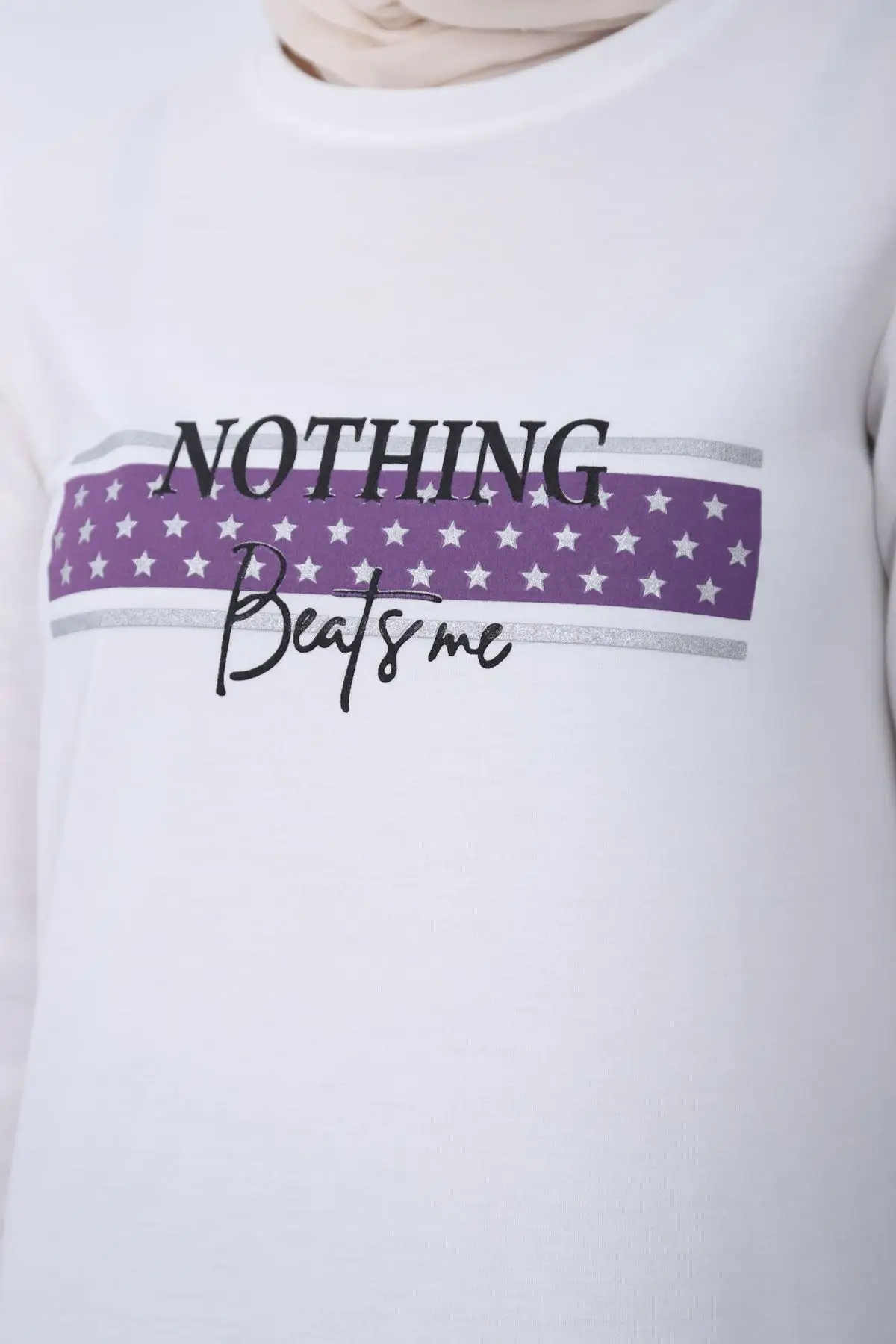 

Women Write Writing Printed Neck Tunic Sweater Hijab Women Muslim Sweatshirt 2021 Fashion