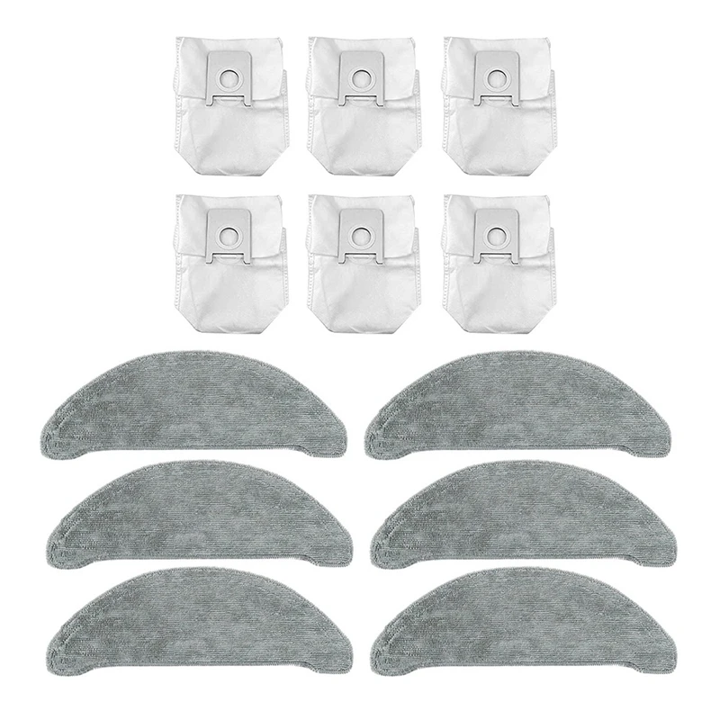 

For Roidmi EVE Plus Robot Vacuum Cleaner Replacement Accessories Kit Dust Bag And Mops Cloth 12 Pcs