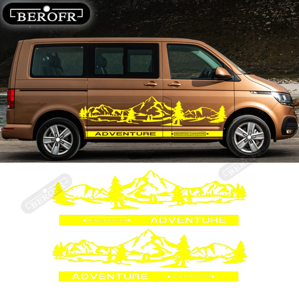 

Автомобильные наклейки 4 шт./лот, наклейки для автодома, кемпера, фургона Volkswagen VW Transporter T4 T5 T6, Multivan Caravelle, «сделай сам», аксессуары