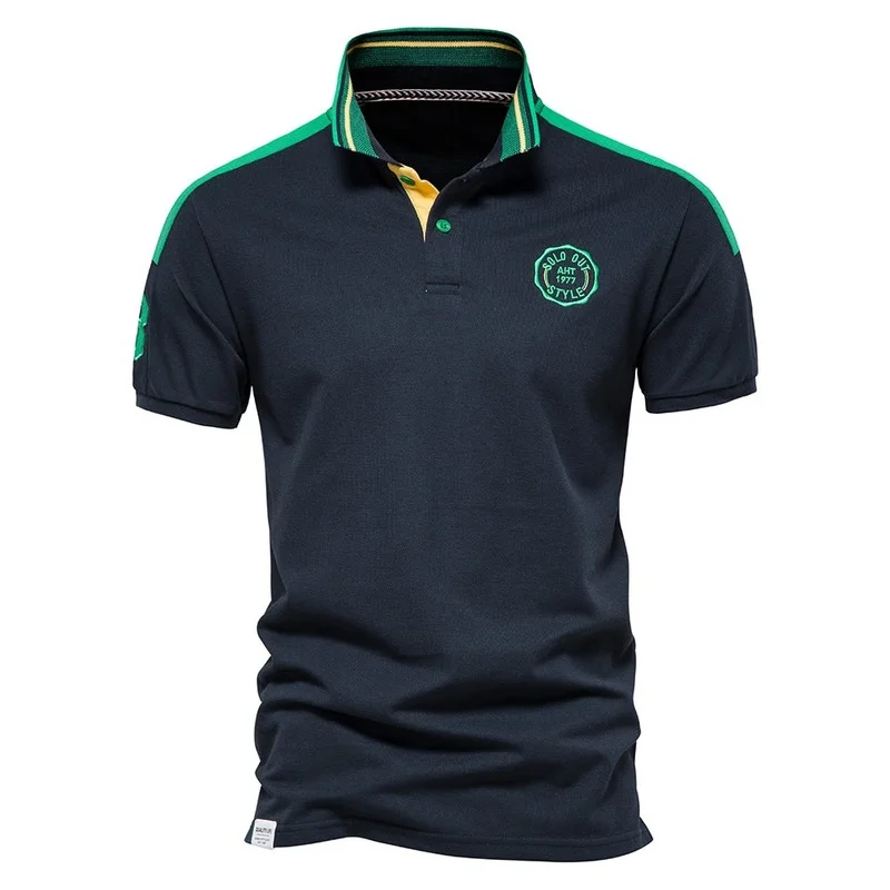 

Brand Quality Cotton Polo Shirts for Men Short Sleeve Casual Social Business Men's Sport Polo T Shirt Tops Tees
