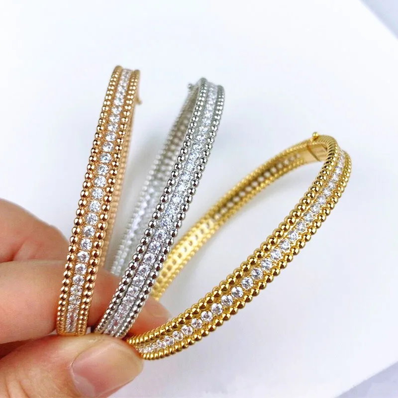 

High Quality 925 Sterling Silver Single Row Zircon Bracelet Women's Simple Temperament Fashion Luxury Brand Jewelry Party Gift