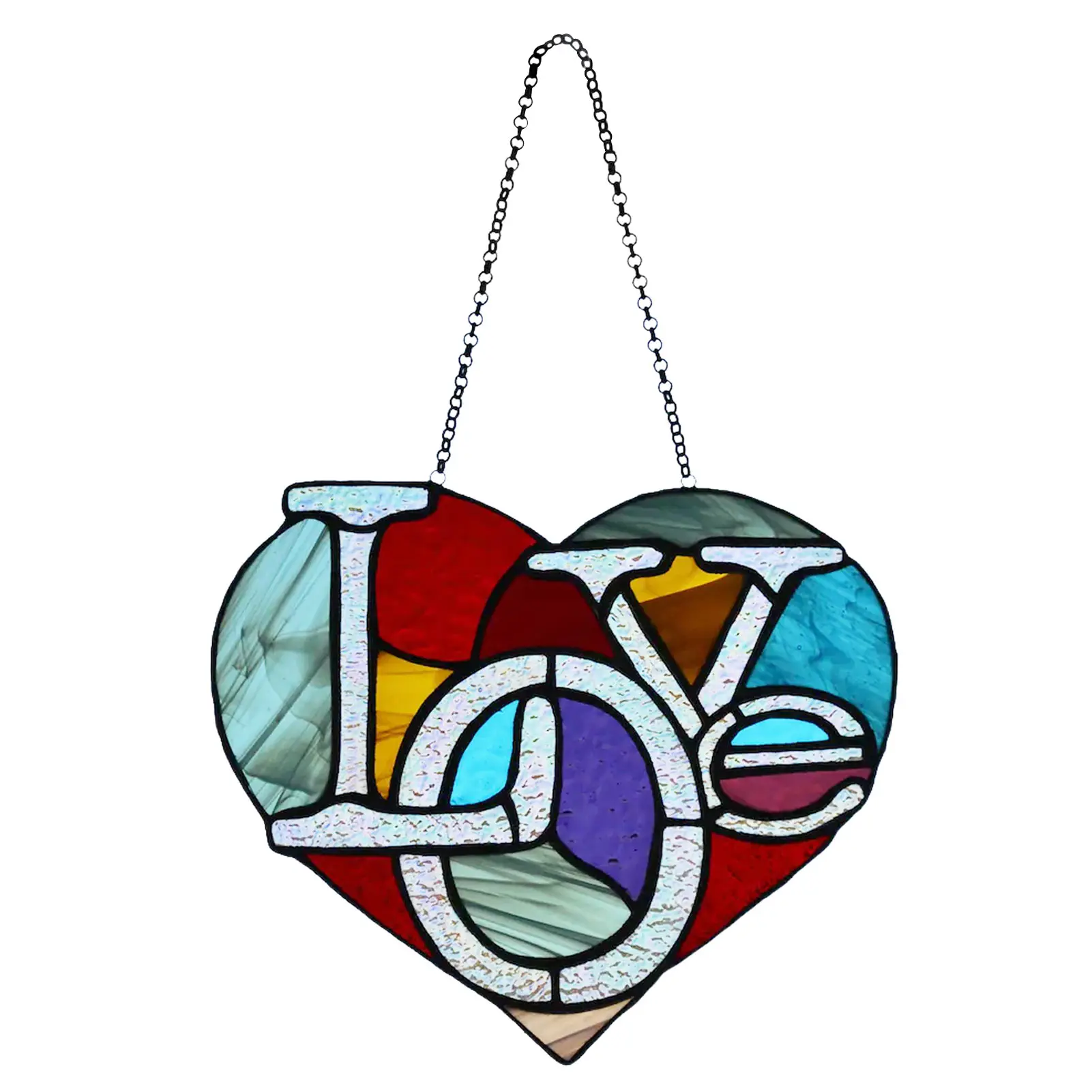 

Suncatcher Heart-Shaped Pendant Chandelier Suncatcher Rainbow Maker Window Hanging Garden Decoration Outdoor Chandelier Prism