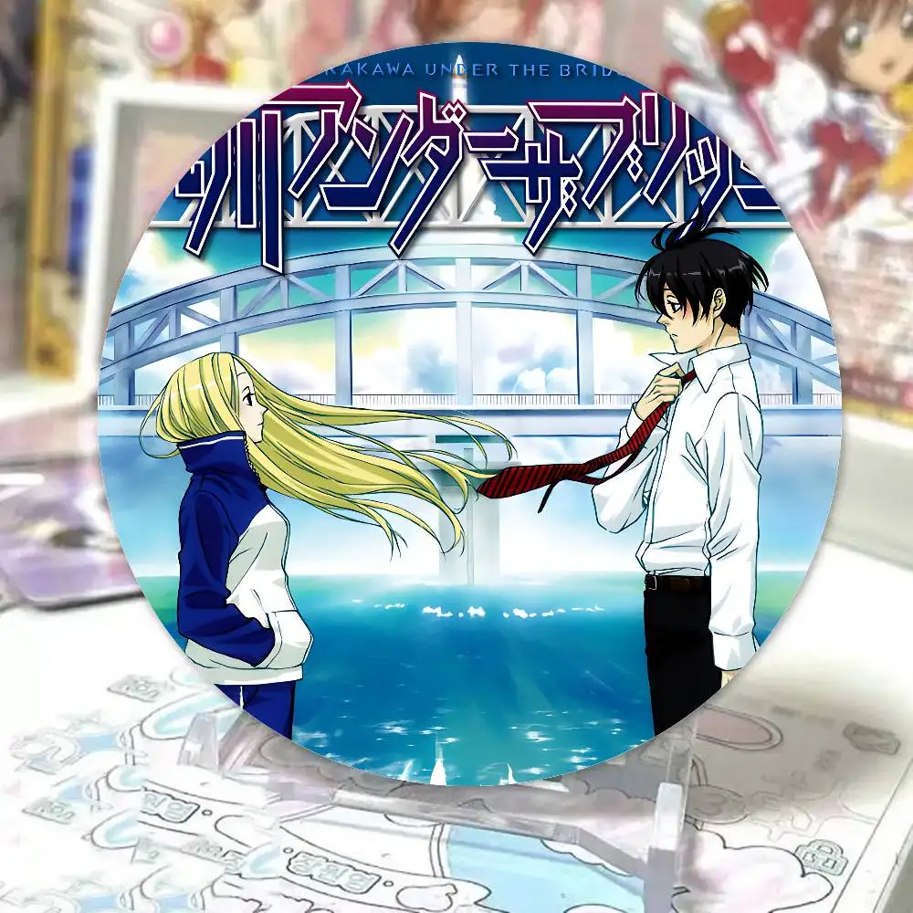 Фото Значки-броши A-Arakawa Under The Bridge ANIME, мультяшные значки для друзей, для рюкзаков, одежды, коллекционные аксессуары, украшения, подарок №1