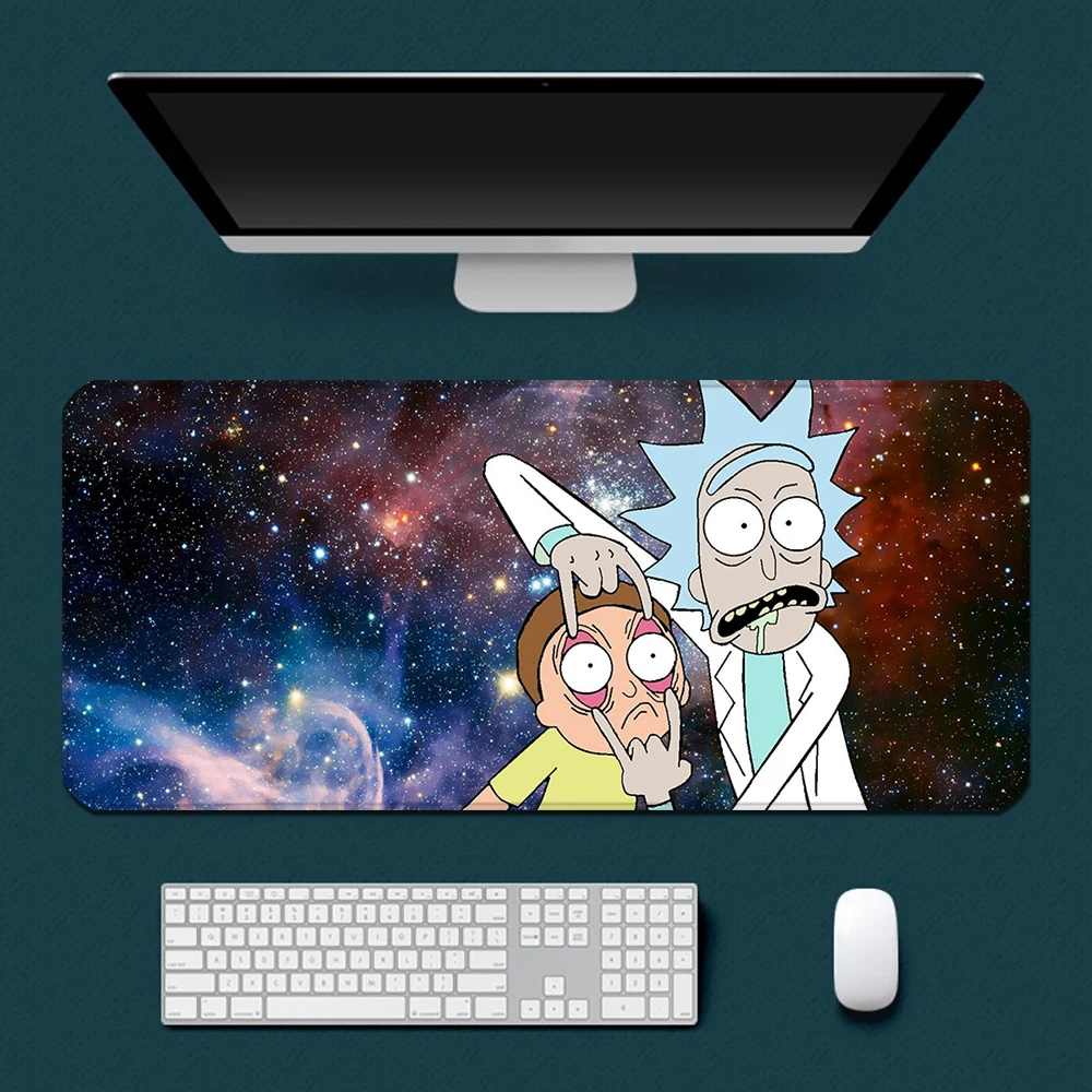 

Cartoon Anime Ricks Mortys Mousepad HD Printing Computer Gamers Locking Edge Non-slip Mouse Pad XXL90x40cm Keyboard PC Desk Pad