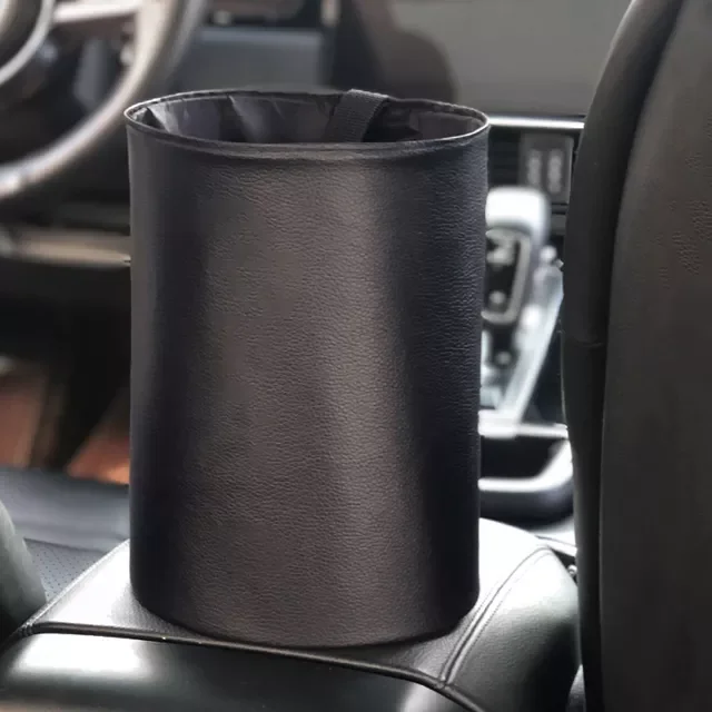 

Trash Can Portable Rubbish Bin Wastebasket Folding Garbage Bag Storage Box Leak-Proof Auto Interior Accessories Organizer