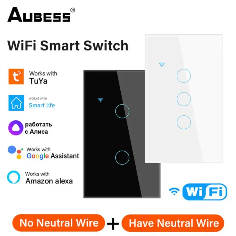 

Multi-function Smart Switch Neutral Wire/no Neutral Wire Smart Home Home Appliance Touch Switch Tuya Wif Smart House Smart Light