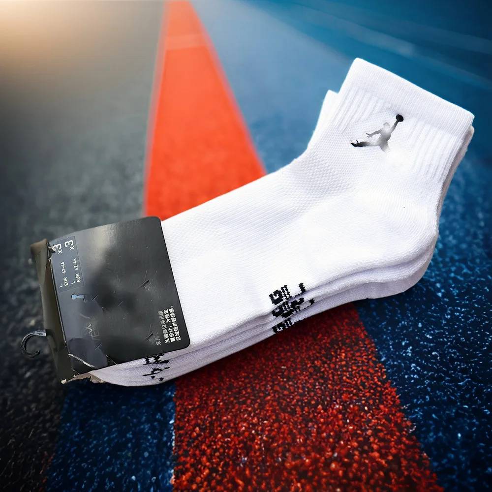 Спортивные мужские носки Jorda Basketball Socks Aj Flying Man Быстросохнущие баскетбольные Nk High
