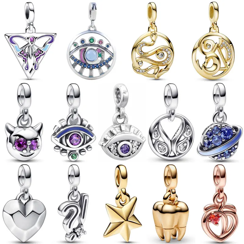 

My Little Devil The Eye Tooth Butterfly Snake Element Pendant Me Charm 925 Sterling Silver Bead Fit Fashion Bracelet DIY Jewelry