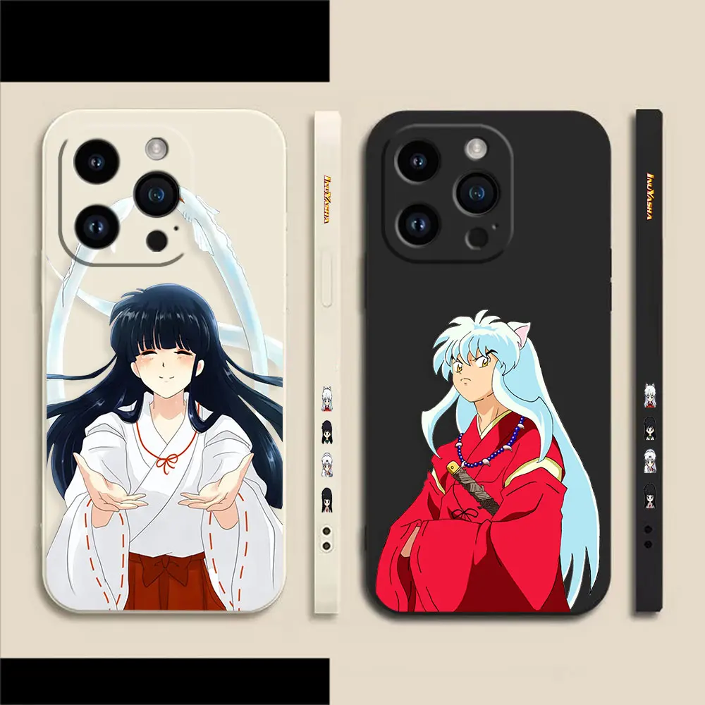 

InuYasha Kikyo inuyasha Phone Case For iPhone 14 13 12 11 Pro XS Max Mini X XR SE 7 8 6 6S Plus Colour Liquid Case Funda Shell