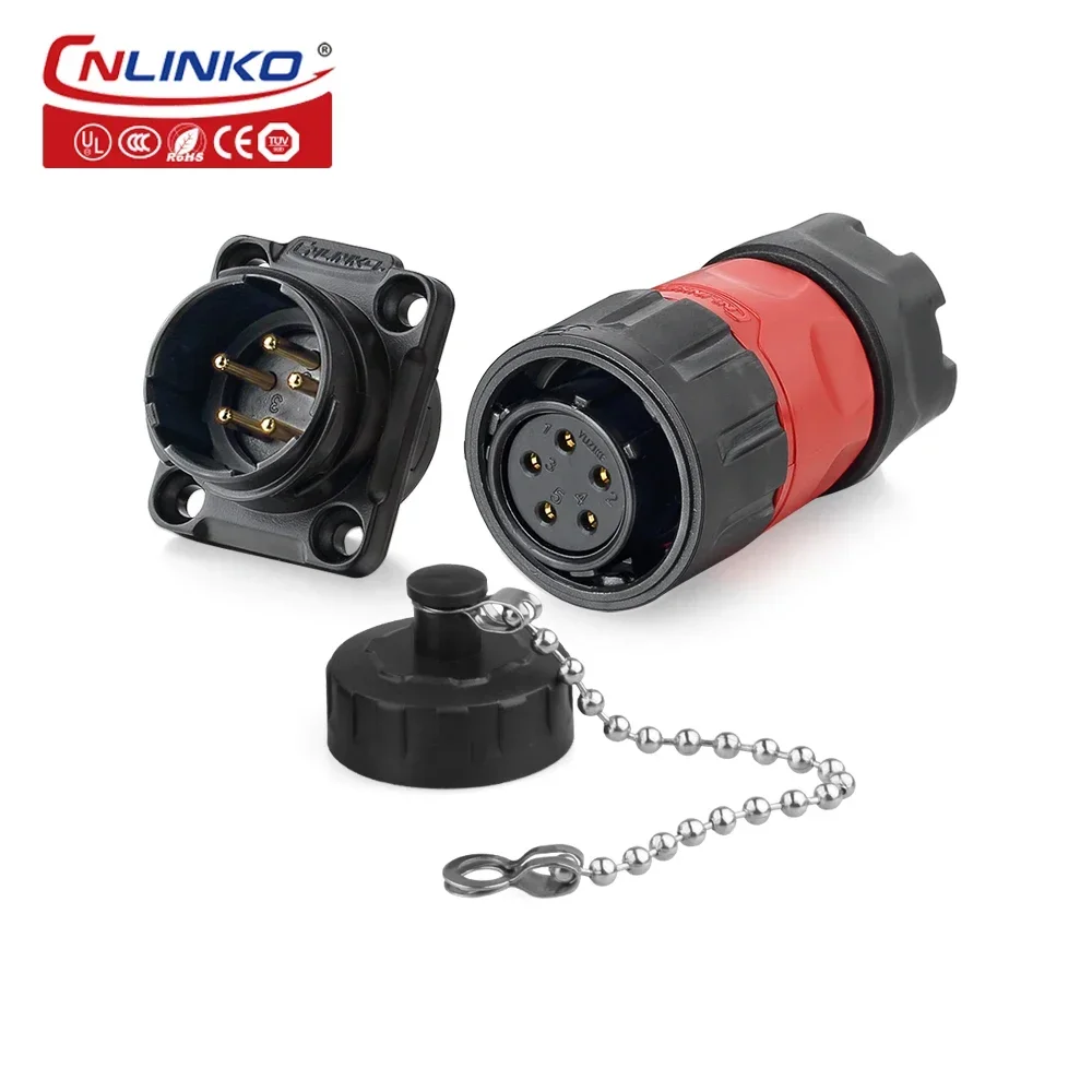 Быстрый разъем Cnlinko 5-контактная вилка водонепроницаемый с байонетной розеткой