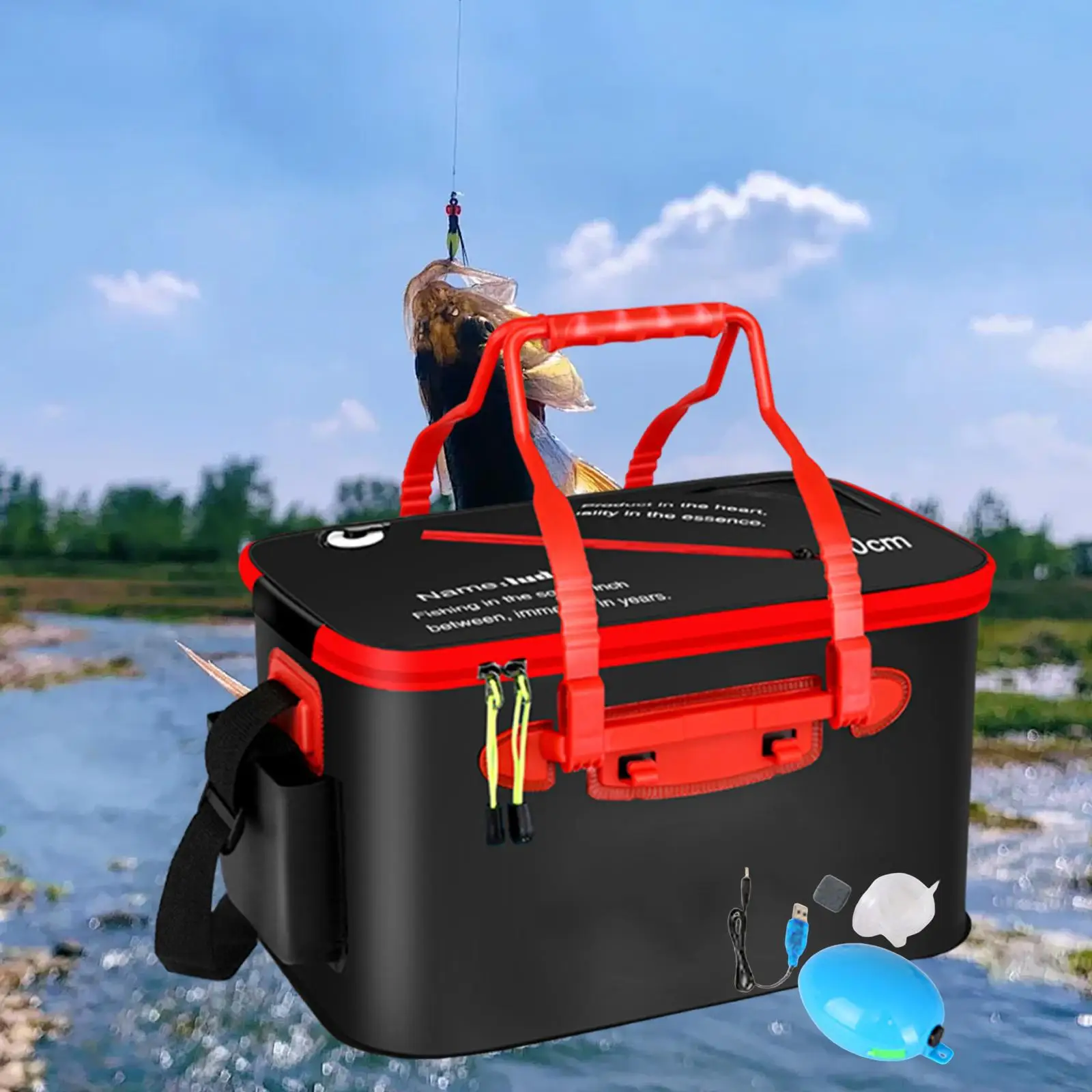 Портативное рыболовное ведро живое для кемпинга путешествий рыбалки